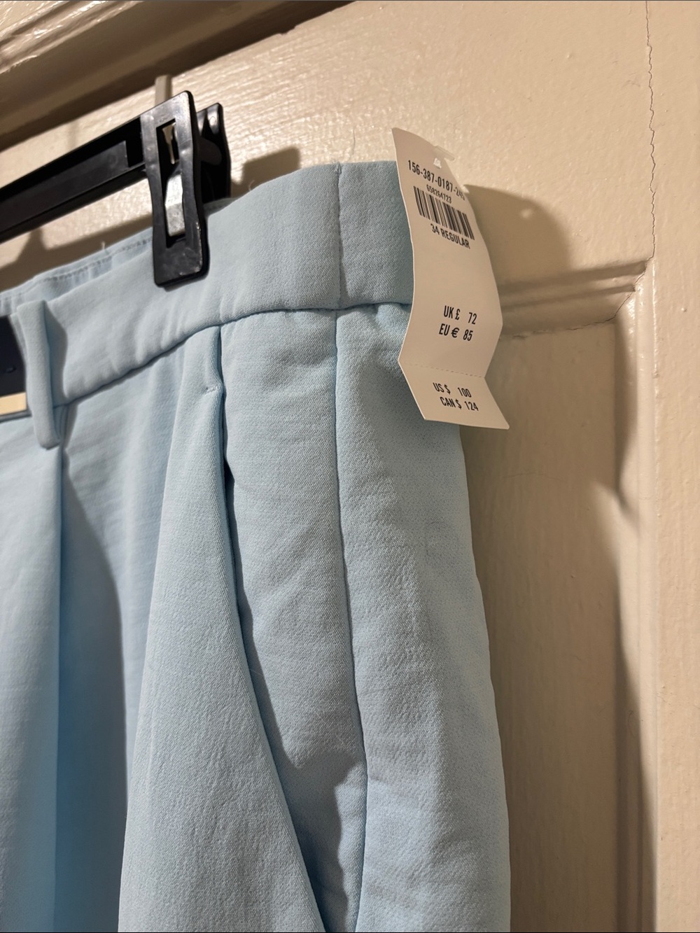 Abercrombie & Fitch Women's Wide Leg Pants in Light Blue - Picture 3 of 9